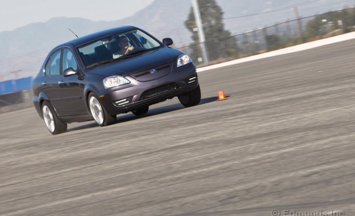 Track test by InsideLine of 2012 Coda Sedan