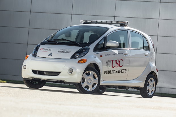 Mitsubishi i electric vehicle partnered with USC to test smart grid usage